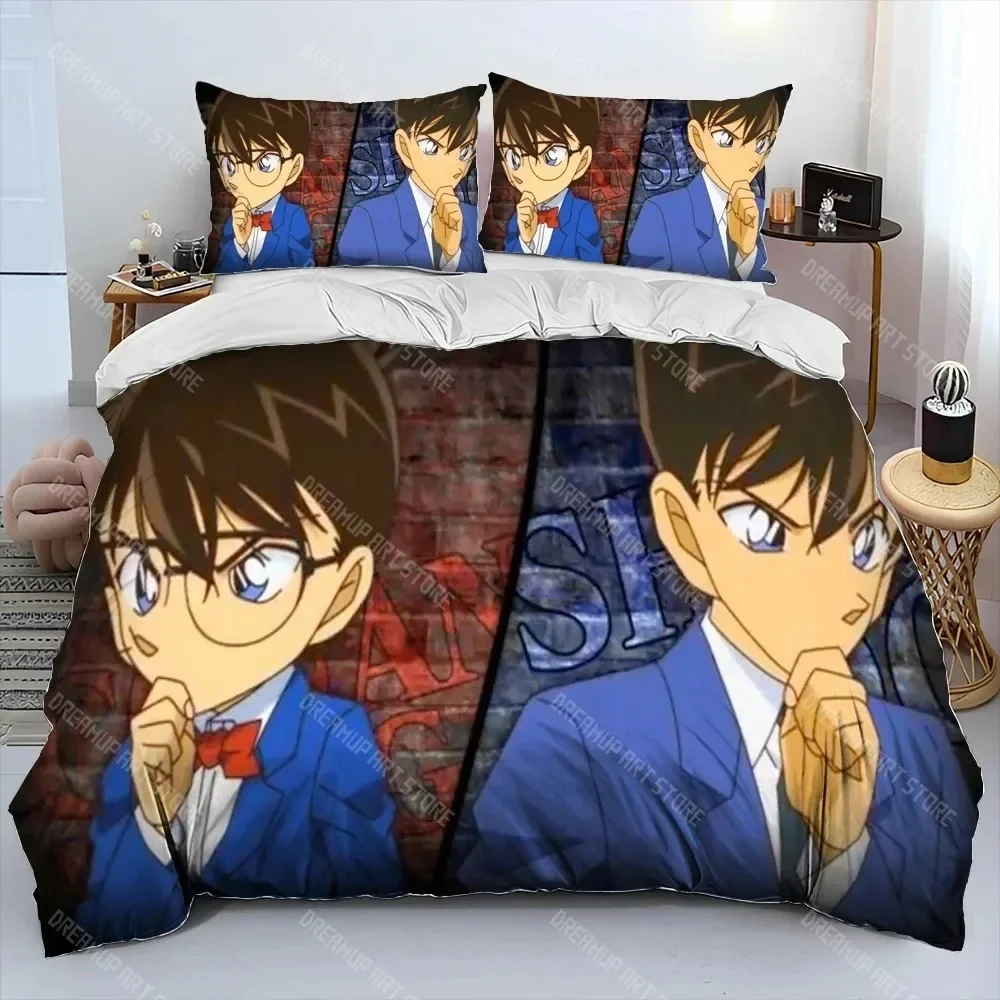 

Detective C-Conan Cartoon Anime Comforter Bedding Set,Duvet Cover Bed Set Quilt Cover Pillowcase,King Queen Size Bedding Set Boy