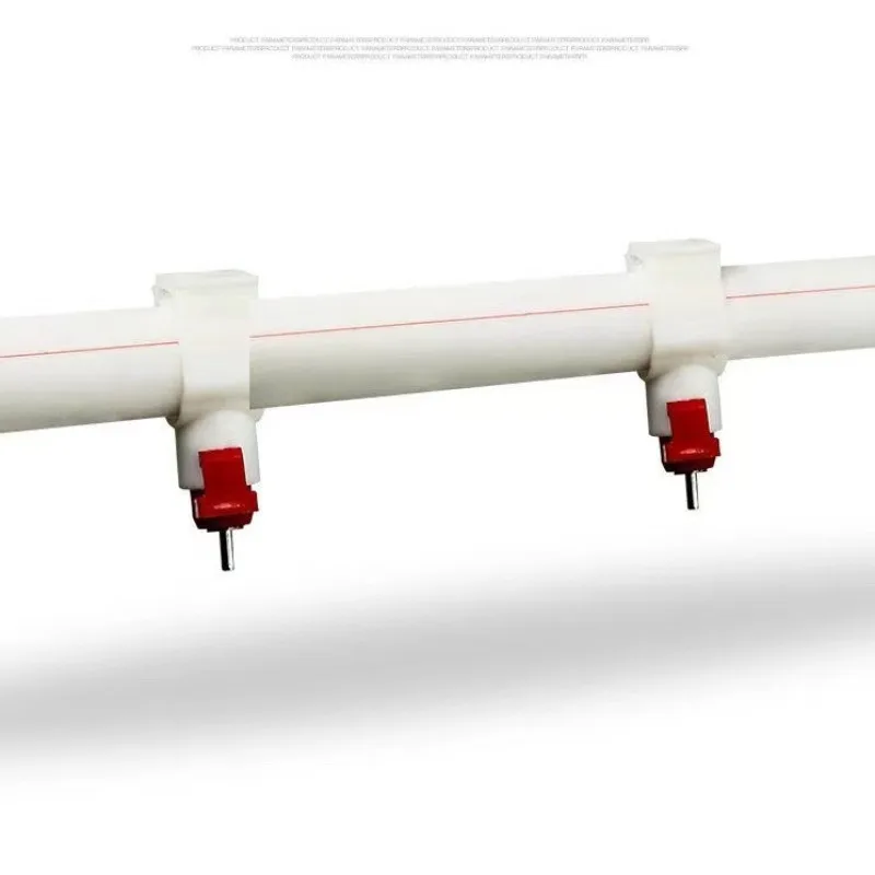 

100 шт. автоматических стальных ниппельных поилок для кур, 6-точечная система поения с медными шариками для птицы
