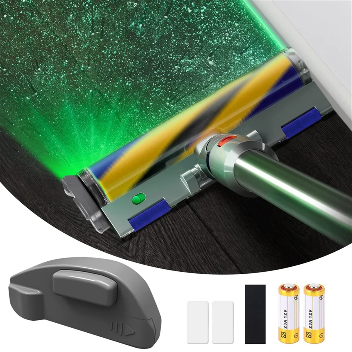 เครื่องดูดฝุ่น LED โคมไฟแสดงฝุ่น, แสงสีเขียวสูญญากาศสําหรับขนสัตว์เลี้ยงขนสุนัข, อุปกรณ์เสริมเครื่องดูดฝุ่นสากลที่ได้รับการอัพเกรด