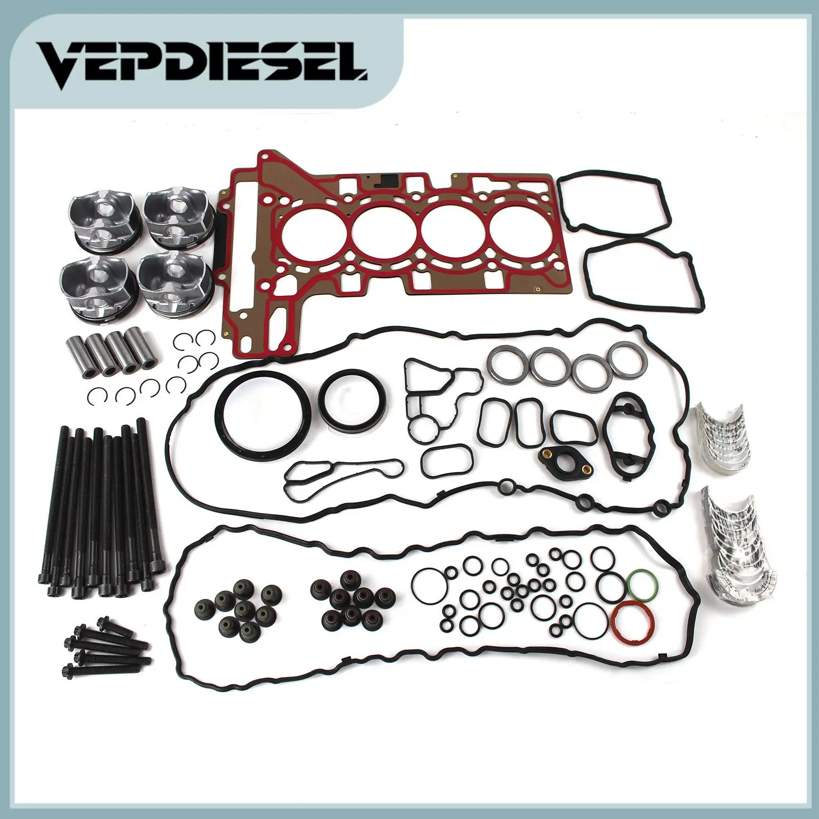 

11257640166 11247576715 Engine Rebuild Gaskets Overhaul kit CR 10:1 for BMW 320i 420i 528i X1 X3 X4 X5 Z6 F20 F34 N20 N26 09-18