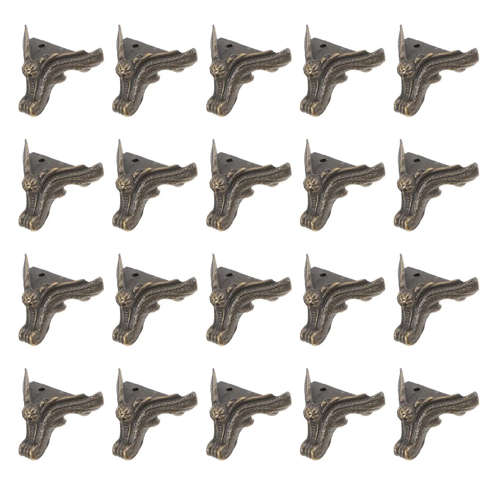 

20 шт. ножек для коробок, ретро-декоративные деревянные ножки для шкафов, защитные уголки для ювелирных шкафов, мебельные опоры