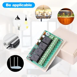 Universal Relay Module Receiver 433.92Mhz DC 6V 12V 24V 10A 4CH  EV1527 Wireless Remote Control Switch 33.92Mhz for DC Motor DIY