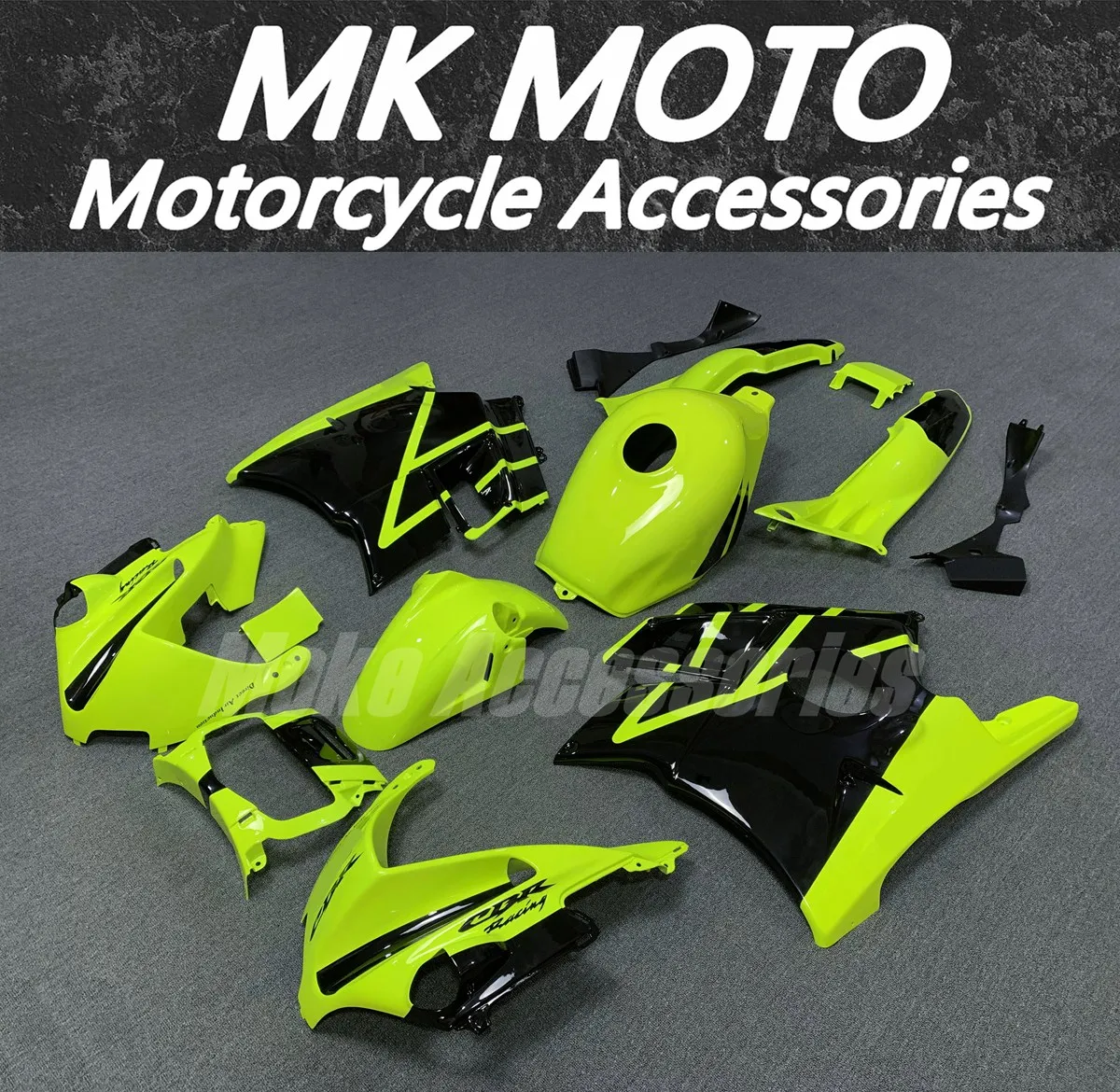 

Motorcycle Fairings Kit Fit For Cbr600f 1992-1994 F2 Bodywork Set Neon fluorescence Black