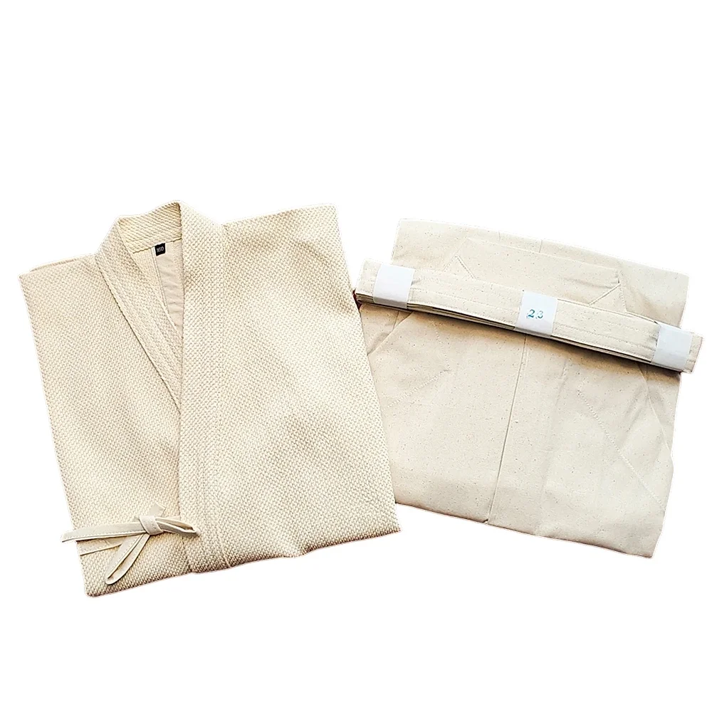 

Unbleached Cotton Kendo Kendogi And Hakama Japanese Kendo Laido Aikido Hapkido Martial Arts Uniform Cotten Natural Color