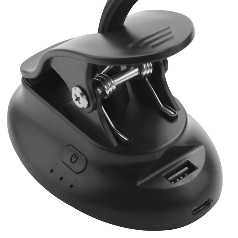 휴대용 미니 클립 유모차 선풍기, 3 단 속도 설정, 유연한 구부릴 수 있는 USB 충전식 조용한 책상 선풍기, 네이비, 2X