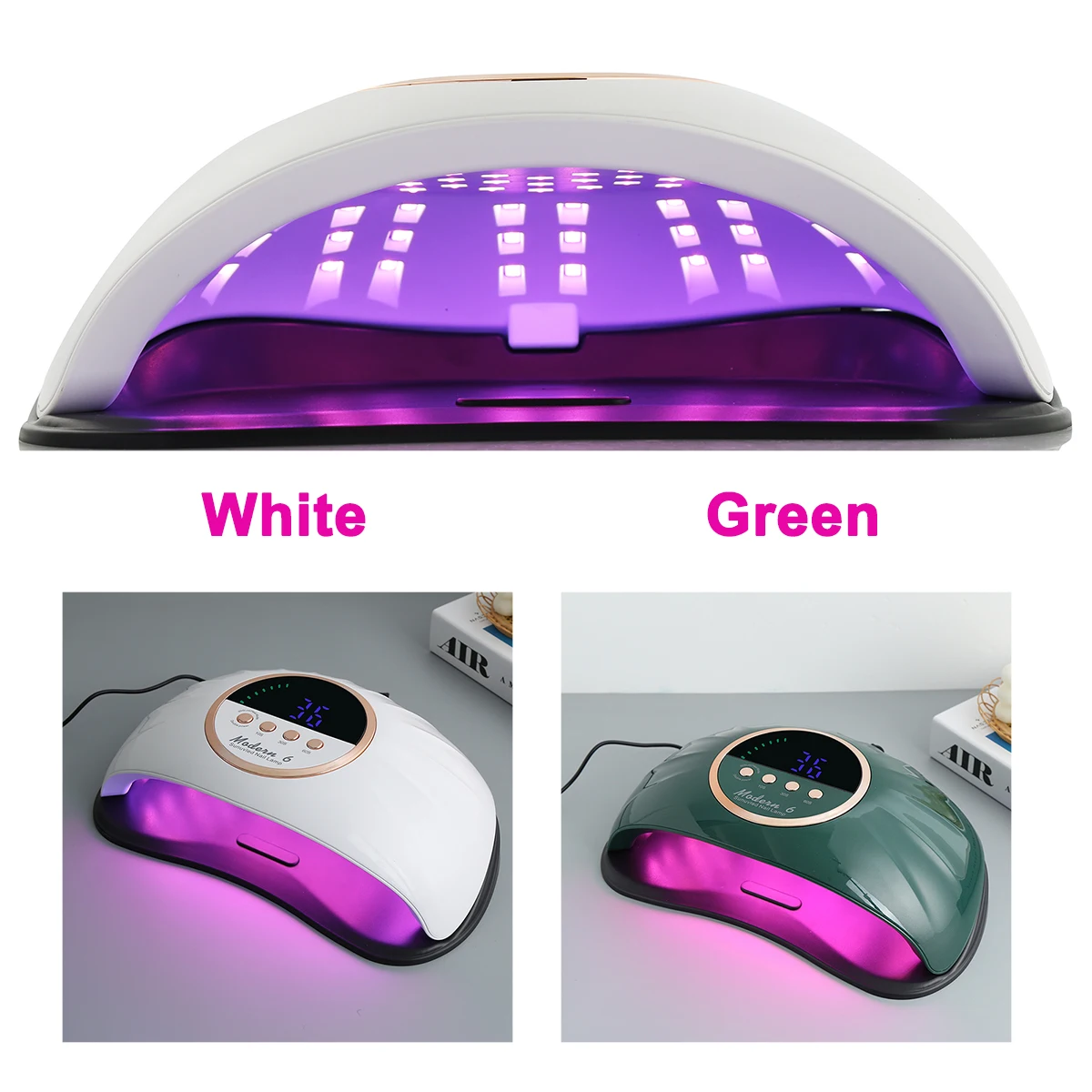 Large Nail Dryer Doube Hands Use,69 Leds UV Nail Lamps For Gel Polish Curing, Manicure Machine High Power Nail Art Equipment