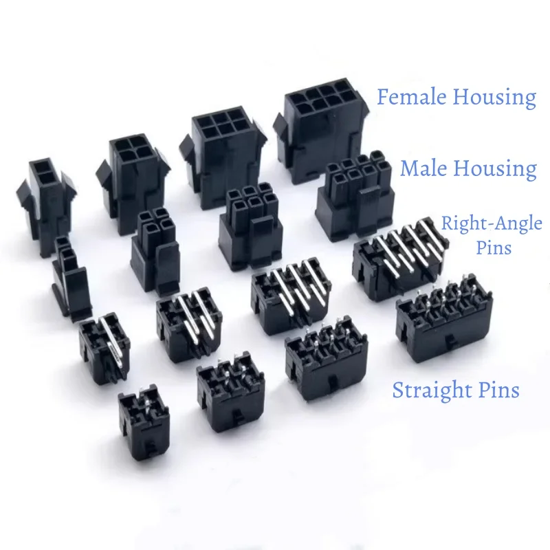 5-50pcs 43045 MX3.0mm Socket Right-Angle/straight Pin Double-Row Connector 43025 43020 Male/Female Housing