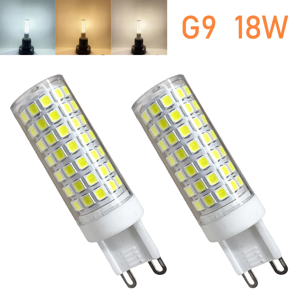 G9 levou lâmpada 18w lâmpadas brancas frescas 110v 2835smd chip cerâmica 120v iluminação da lâmpada do teto do milho para as luzes da decoração de 360 ° da casa