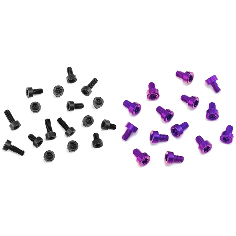 5 Colors 4 Sizes CNC Titanium 2-56 Screws T8 Torx Screw Button