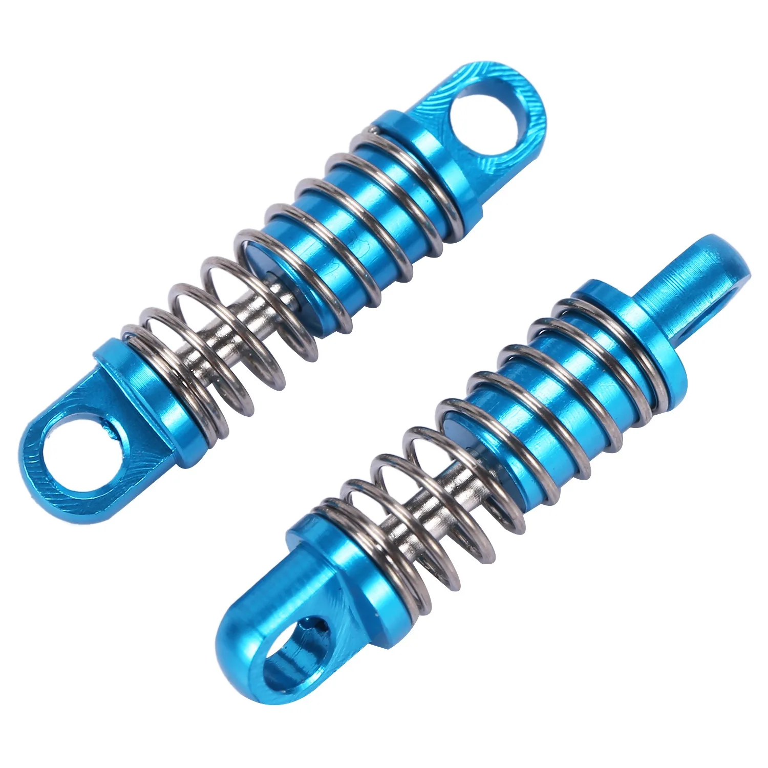 2Pcs 1/28 RC Aluminum Shock Absorbers for WLtoys RC Car K969 K989 K999 P929 4WD Short Course Drift Car Upgrade Parts-Blue