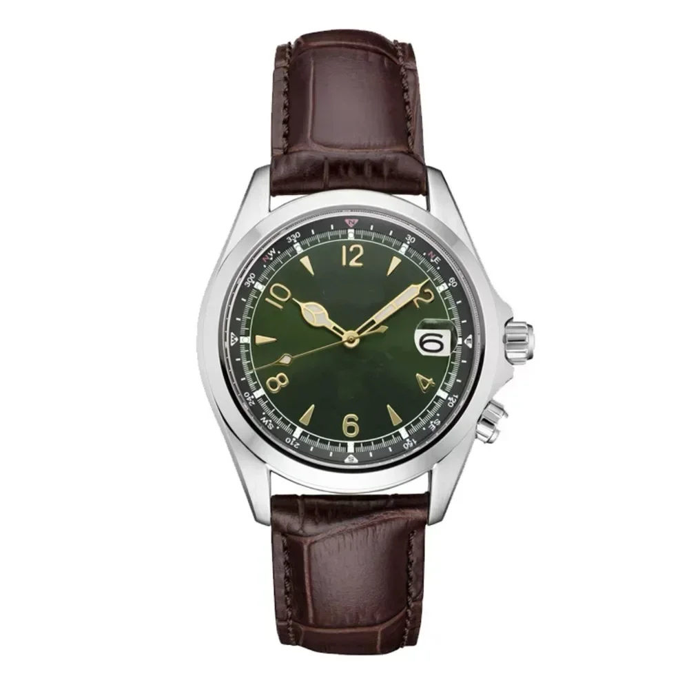 Exquisite Dial Men's Watch Quartz Movement Creative Four Needle Dial High Quality Comfortable Fine Leather Multifunctional