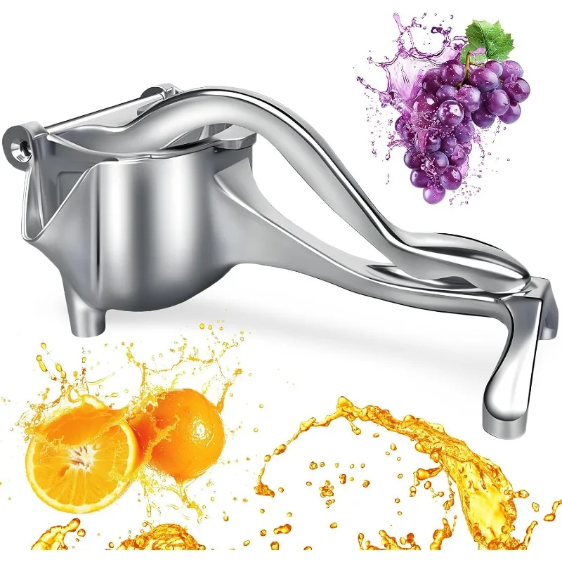 Aluminum Alloy Hand Pressure Manual Juice Squeezer, Fruit Juicer for Pomegranate Orange Lemon Sugar Cane, Kitchen Bar Tool
