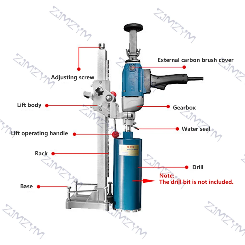 FF03-160 High-power Diamond Drilling Machine Desktop Water Drilling Machine Concrete Core Drilling Machine 220V 1800W 1900r/min