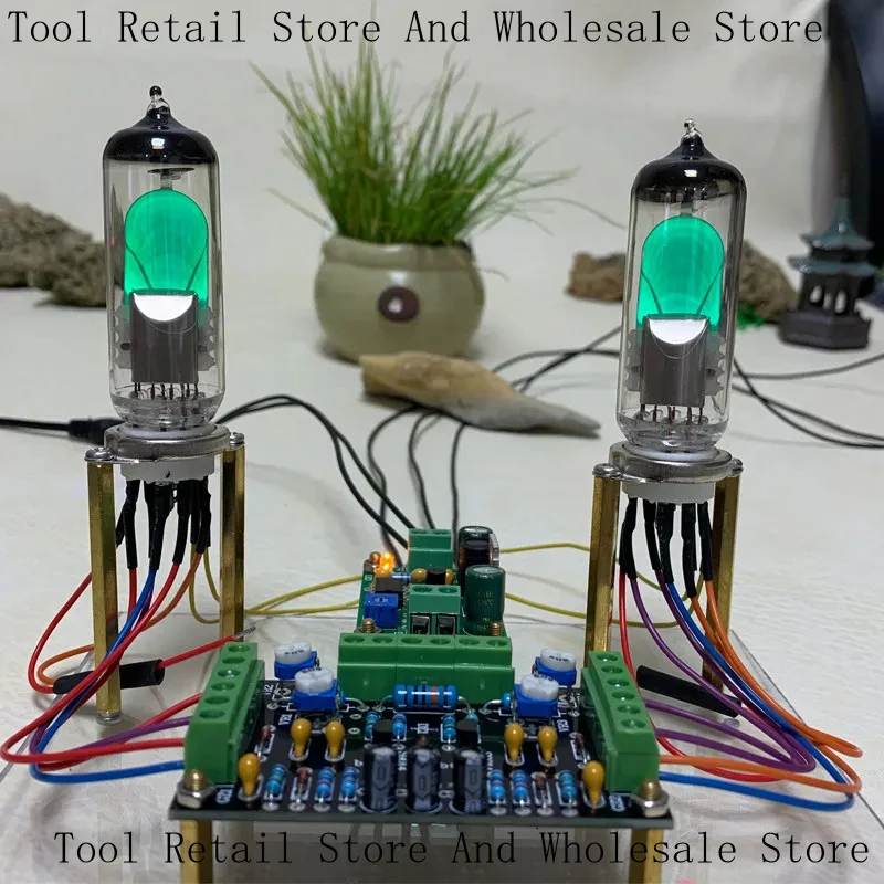 DIY Modification Of 6E1 Electron Tube Cat'S Eye Driver Board 6E2 EM81 Audio Level Fluorescent Tuning Indication Circuit