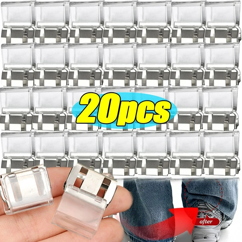 20 قطعة متعددة الوظائف غير مرئية الساق تقصير مقاطع DIY بها بنفسك الخياطة الحرفية الملابس الأشرطة حامل للملابس الطويلة مقاطع آمنة