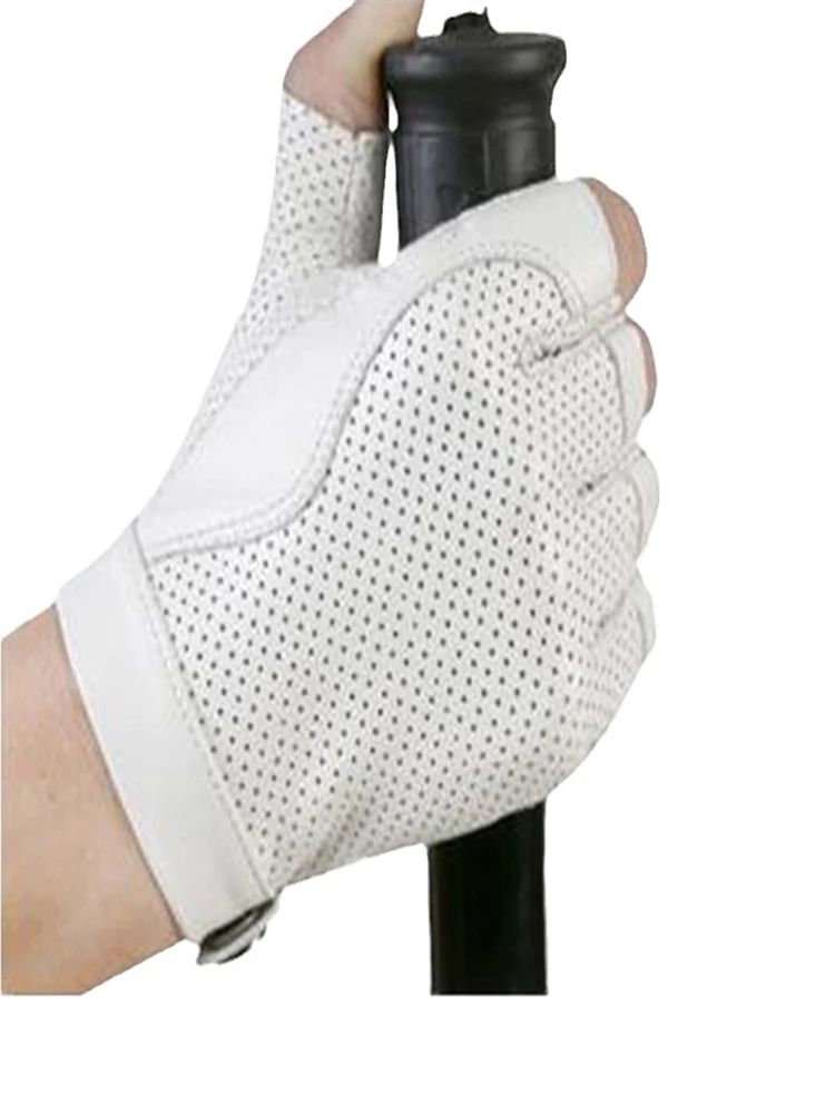 

White f Finger Goat Leather Fitn Gloves Cycling Men's Winter Outdoor Outdoor Warm Anti-slip Comfortable Couple Women