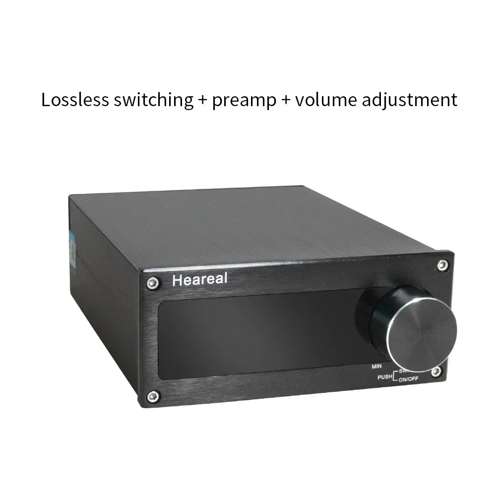 AC220V 4 In 1 Out Lossless Audio Signal Switcher Active Speaker Splitter Remote Control Selector Box For Home Amplifier