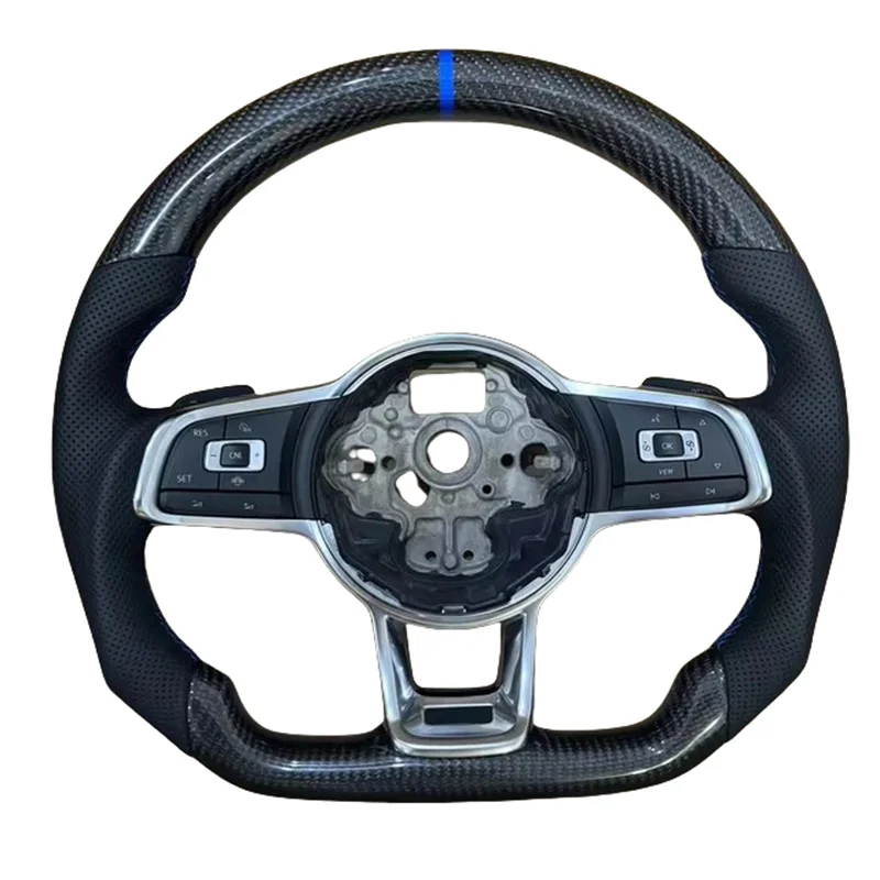 Carbon Fiber Steering Wheel For Volkswagen VW Golf MK7 7.5 GTI GTD GTE R 2013-2020 Polo GTI Tiguan Passat DSG  Steering Wheel