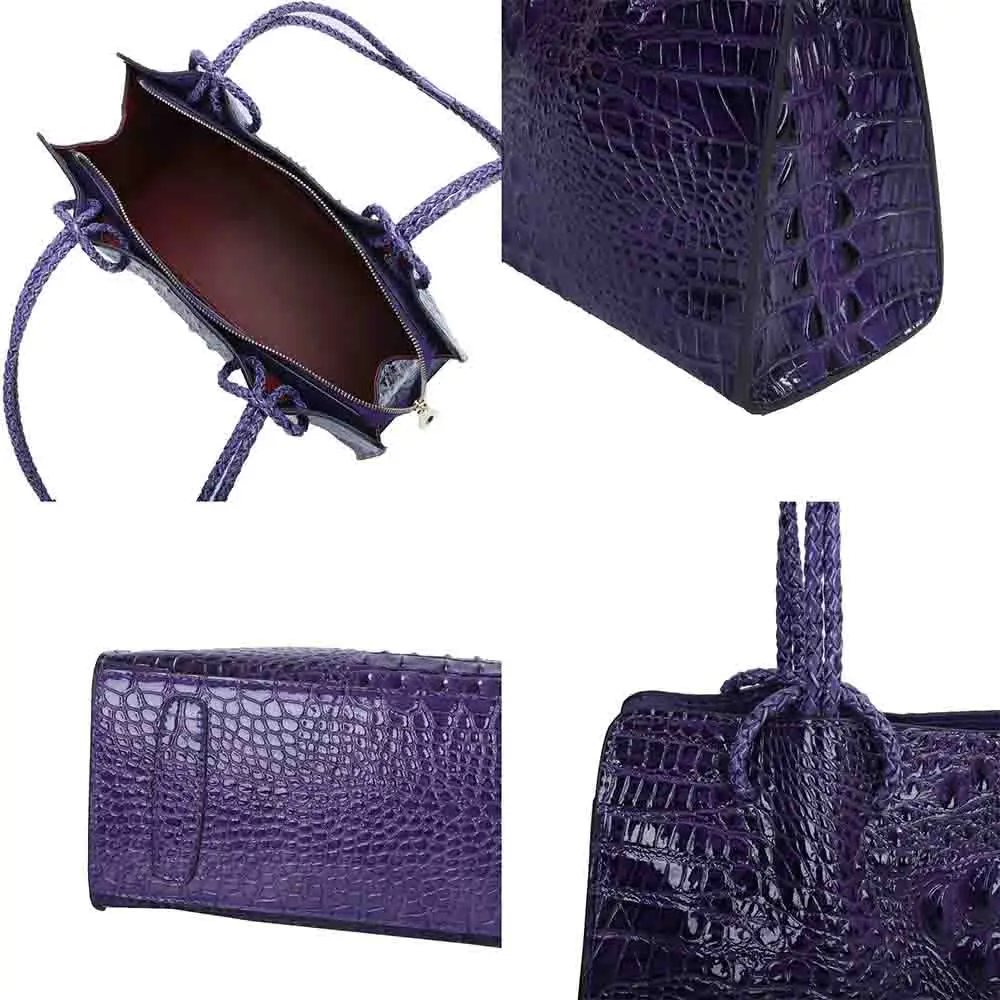 Imagem -06 - Bolsa de Ombro de Jacaré para Mulheres Bolsa Crocodilo Qualidade Superior Luxo Estilo Americano Grande 38cm Nova 2023