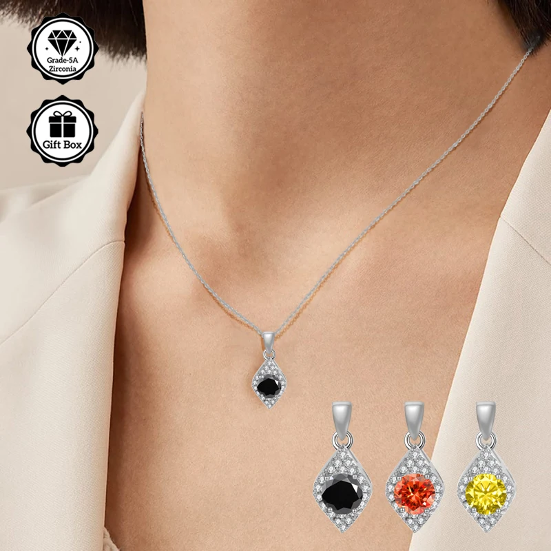 

Рождественский подарок для женщин, колье с цирконием 0,5 карата, украшения для женщин, гипоаллергенное колье, ювелирные изделия высокого качества,