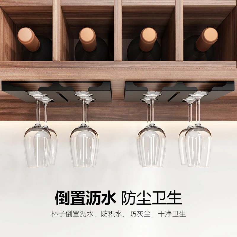 High-end red wine glass rack upside down wine glass rack hanging upside down without punching goblet glass rack storage rack