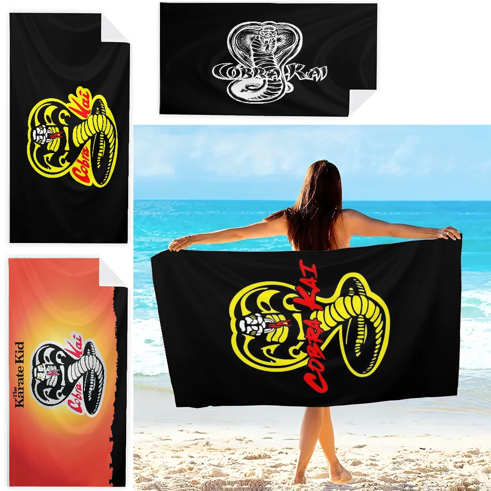 Cobra Kai Snake Towel Beach Towel Outdoor Water Sports Swimming Bath Towel Quick-drying