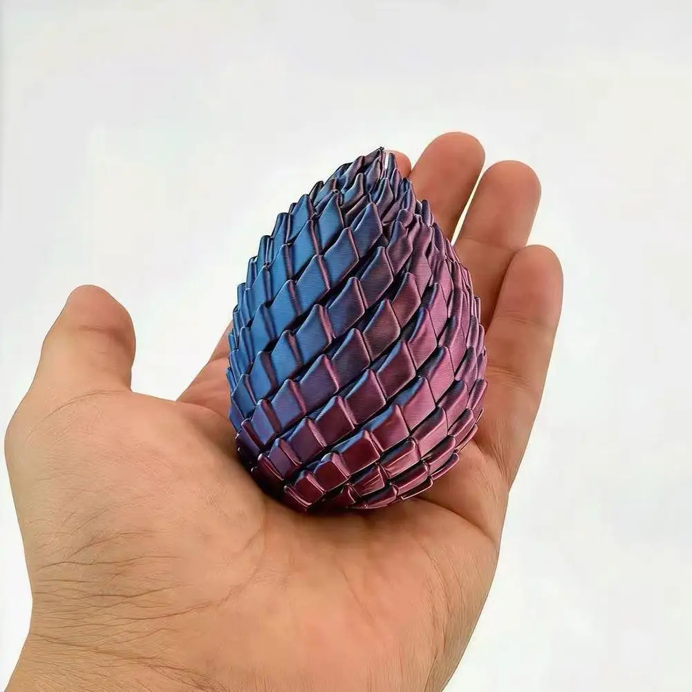 3D-Gedrucktes Drachenei Stressabbau-Spielzeug, Artikuliertes Dehnbares Sensorisches Fidget-Spielzeug, Verformbares Drachenei-Geschenk für Kinder und Erwachsene – Detail 25
