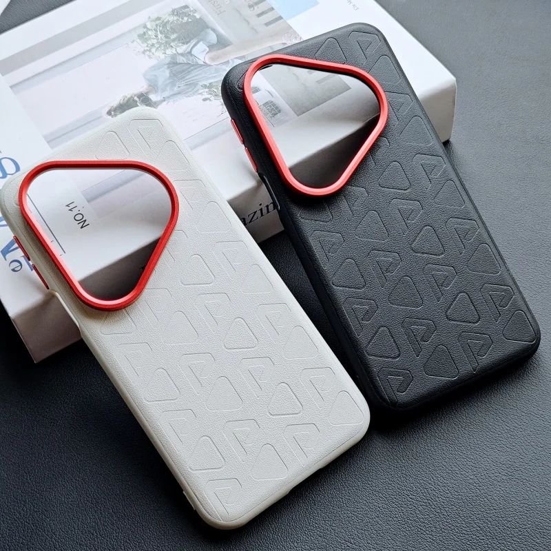 Oryginalne etui na Huawei Pura 80 Pro Ultra z wzorem, dużym otworem na aparat, ochrona, matowa wegańska skóra, miękki TPU.