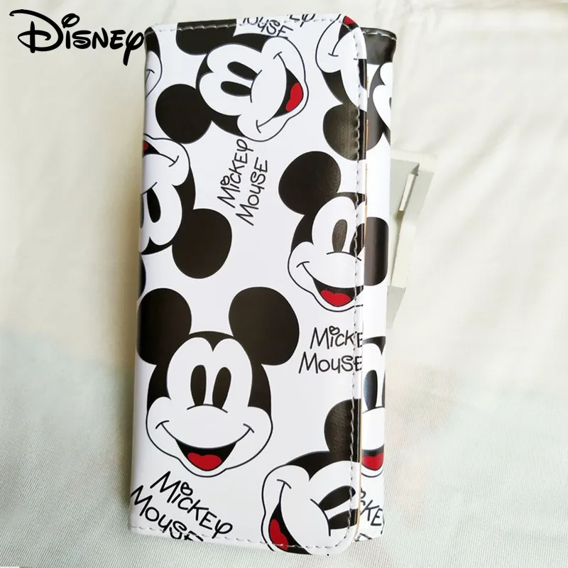 

Disney Mickey Mouse Cute Cartoon Print Pocketbook Y2k Girl Style Magnetic Buckle Design Purse Fashion Trend Folding Zero Wallet