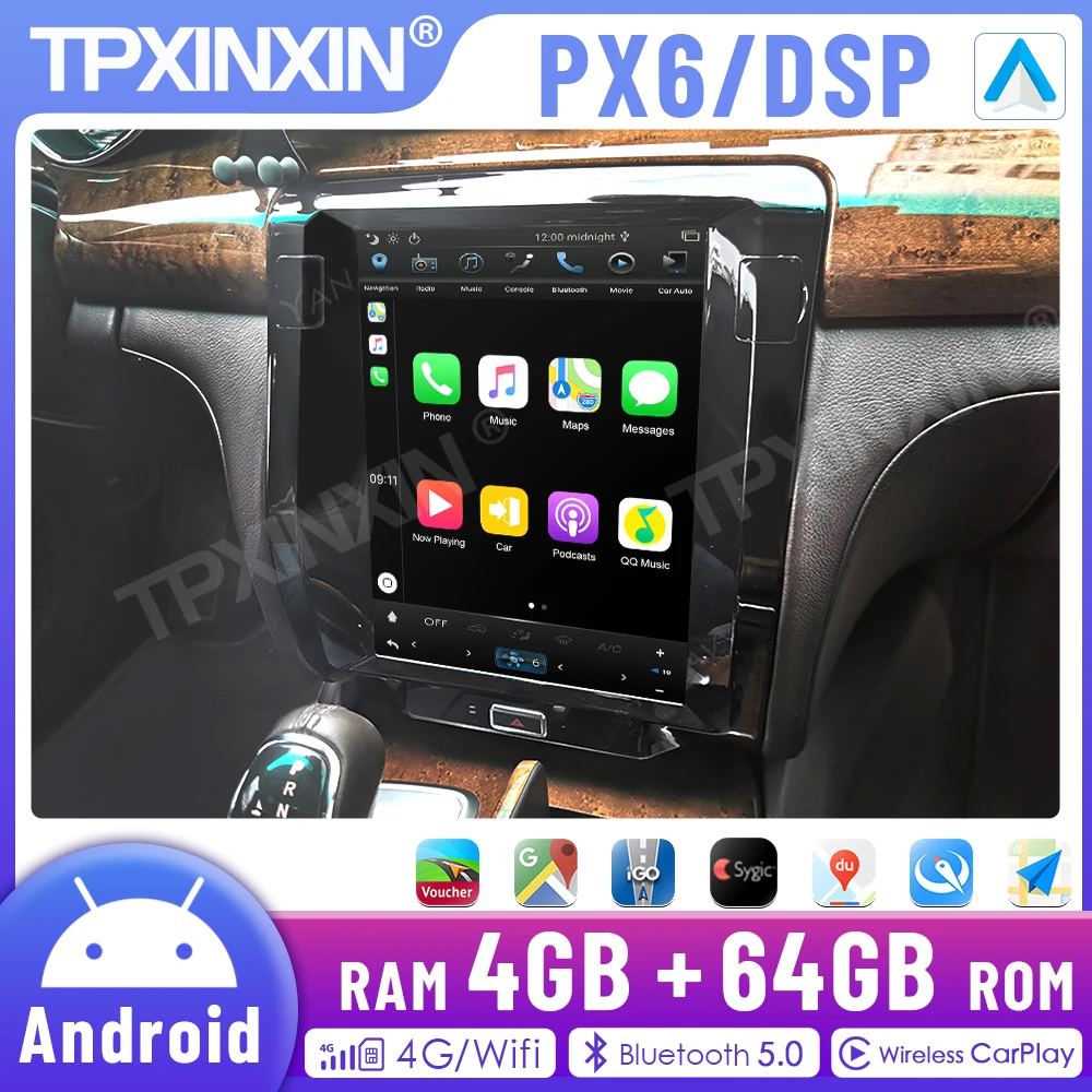 2 Din Android Car Radio For Maserati Quattroporte M156 2013-2022 Multimedia Player GPS Navgation Auto Stereo Head Unit Carplay