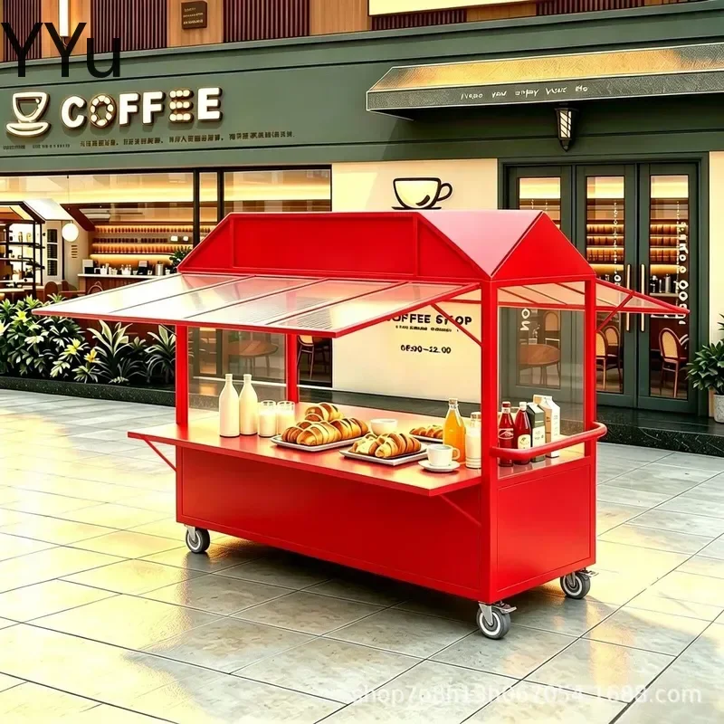for Internet Celebrity Mobile Food Stall Cart Commercial Street Night Market Snack Vendor Car Multifunctional Outdoor