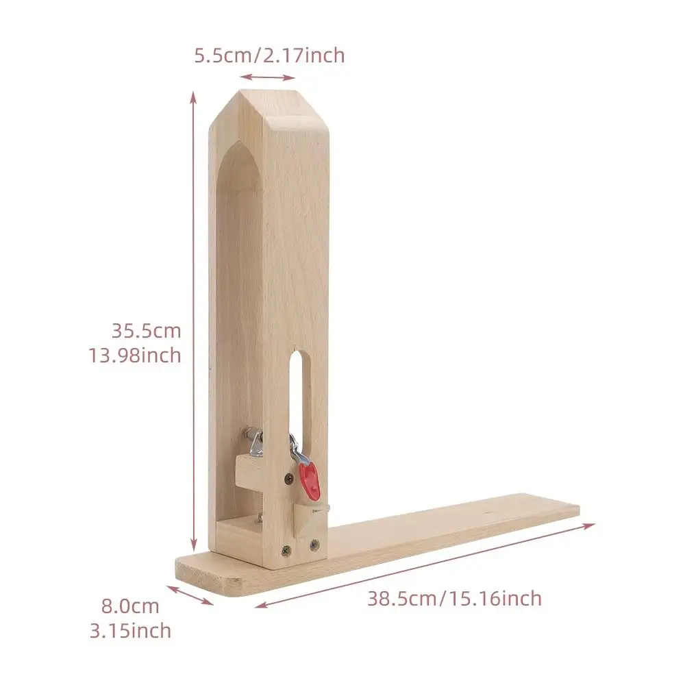 Verstelbare opvouwbare houten klem Handstiksel Verlengde bodemplaat Leathercraft Houten clip Antislip hout