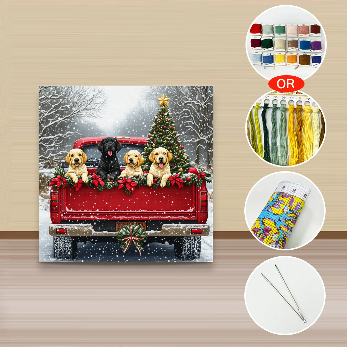 1 Stück 30x30 cm/11,8 Zoll, 11Ct/14Ct Kreuzstich-Set, DIY Valentinstagsgeschenk, Stickerei-Set für Festivals, Cartoon-Motiv – Detail 4