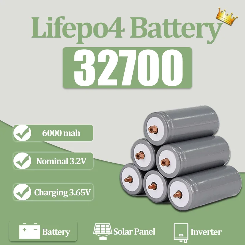 3.2V 6000mAh 100% Original 32700 Lifepo4 Rechargeable Battery High Quality Large Capacity Lithium Iron Phosphate Power Battery