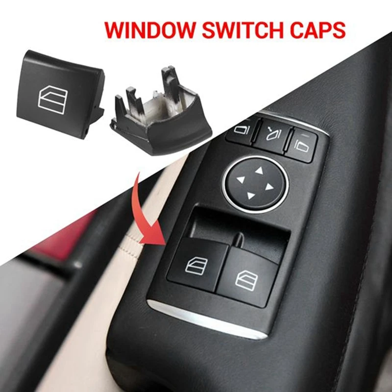 4Pcs For Mercedes Benz A Ml Gl R Class W164 X164 W251 W245 Window Switch Button Cap Driver Window Control Switch Button