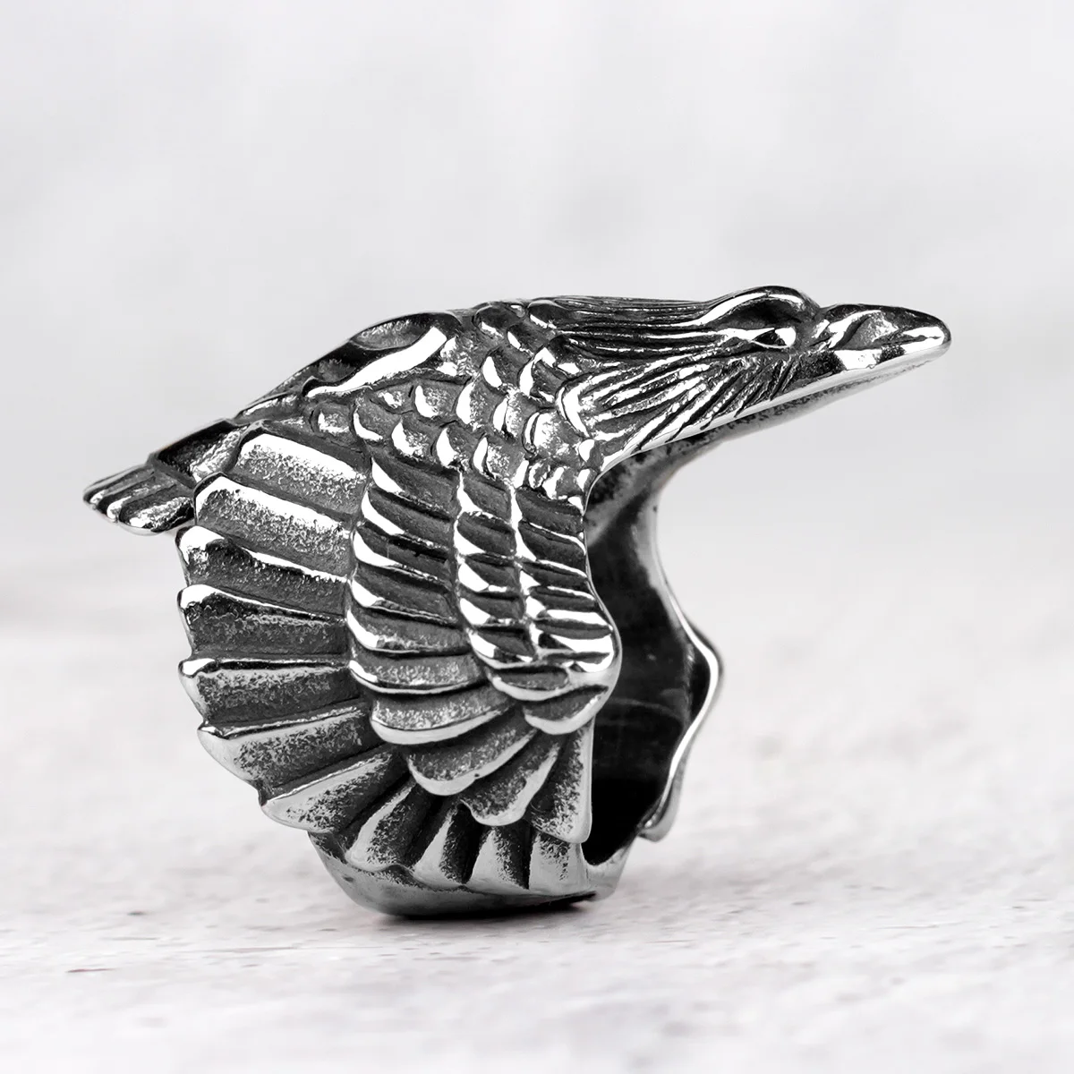 Stainless Steel Men Rings Flying Eagle Punk Rock Hip Hop Personality for Biker Male Boyfriend Jewelry Creativity Gift Wholesale