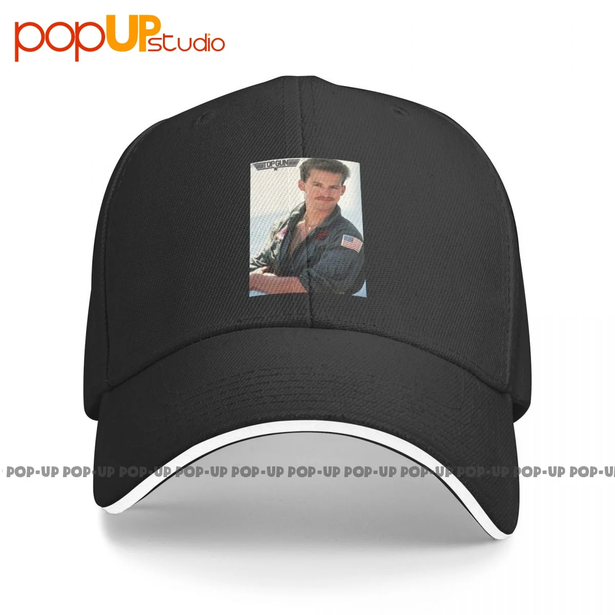 Top Gun Goose Fighter Pilot Anthony Edwards Vintage Photo 80S Sandwich Cap Baseball Cap Trucker Hat Unique