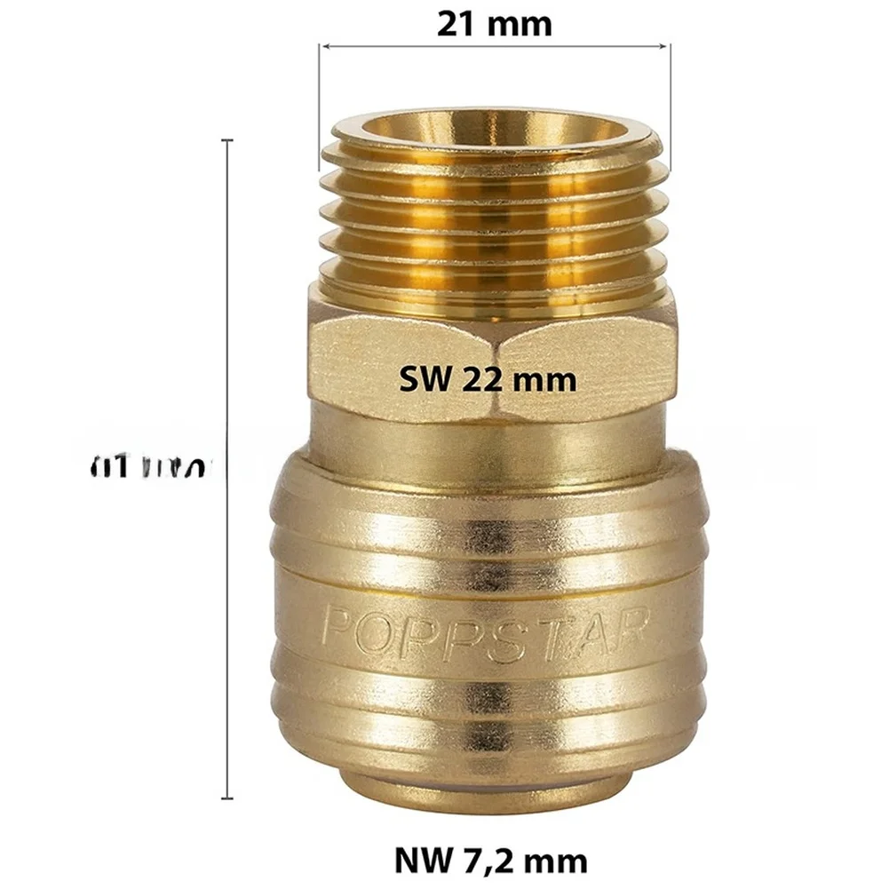 Brass Air Hose Fitting 1/4 For BSP Quick Connect Coupler Pneumatic Adapter For Garden Yard Watering Equipment European Style
