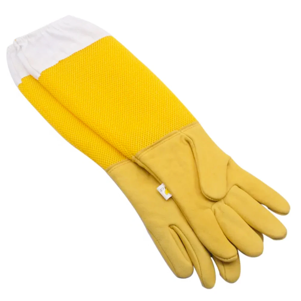 Ventilated Beekeeping Gloves 3 Layer Sheepskin Safety Protective With Long Sleeve Anti Sting For Apicultura Accessory Supplies