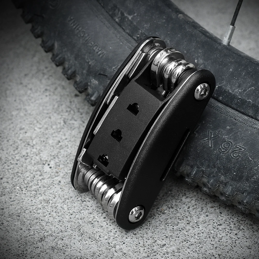 มัลติทูลจักรยานพับได้แบบพกพา –ชุดซ่อม 14 ใน 1 สําหรับจักรยานเสือภูเขา E-Bike และจักรยานเสือหมอบประกอบด้วยประแจหกเหลี่ยมและไขควง