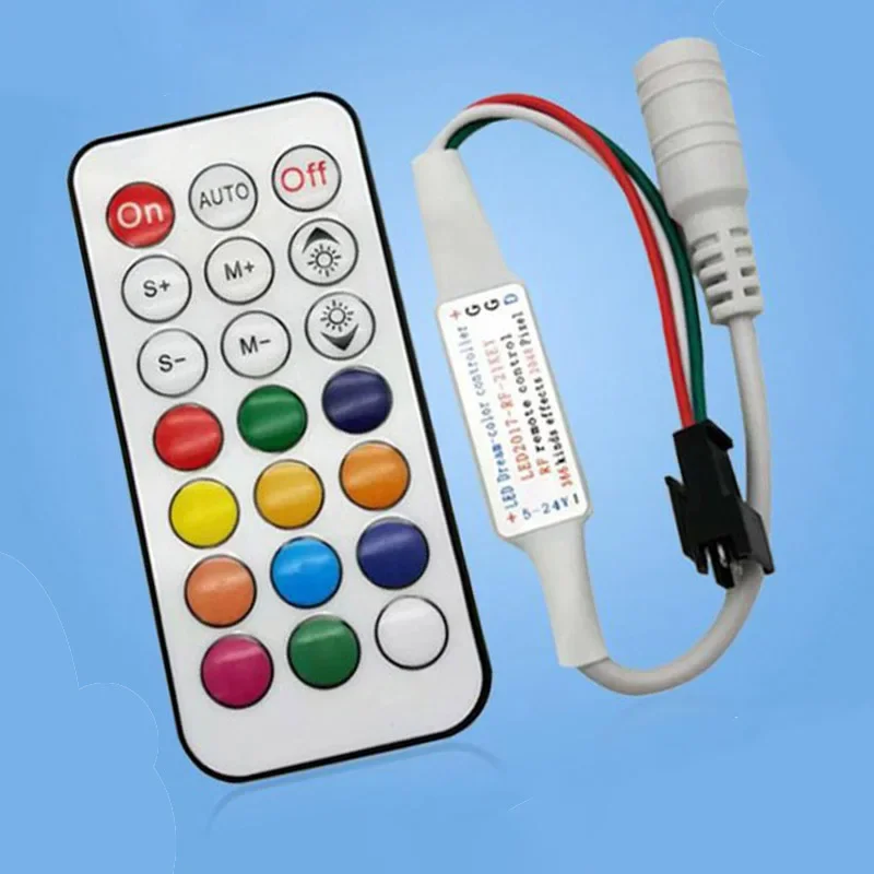 21Keys LED Strip Light Remote Controller RF Wireless Dimming Control WS2812B WS2811 DC 5V 12V 24V