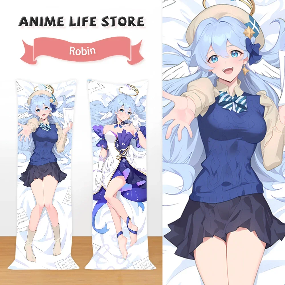 Cartoon Honkai Star Rail Robin Body Dakimakura Pillowcase Anime 2Sided Print Pillowcase Decor Bedding Throw Cushion Covers