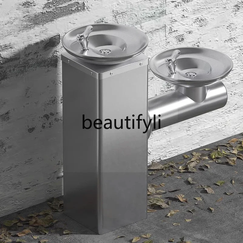 

Outdoor 304 stainless steel washbasin public direct drinking water table column floor washbasin