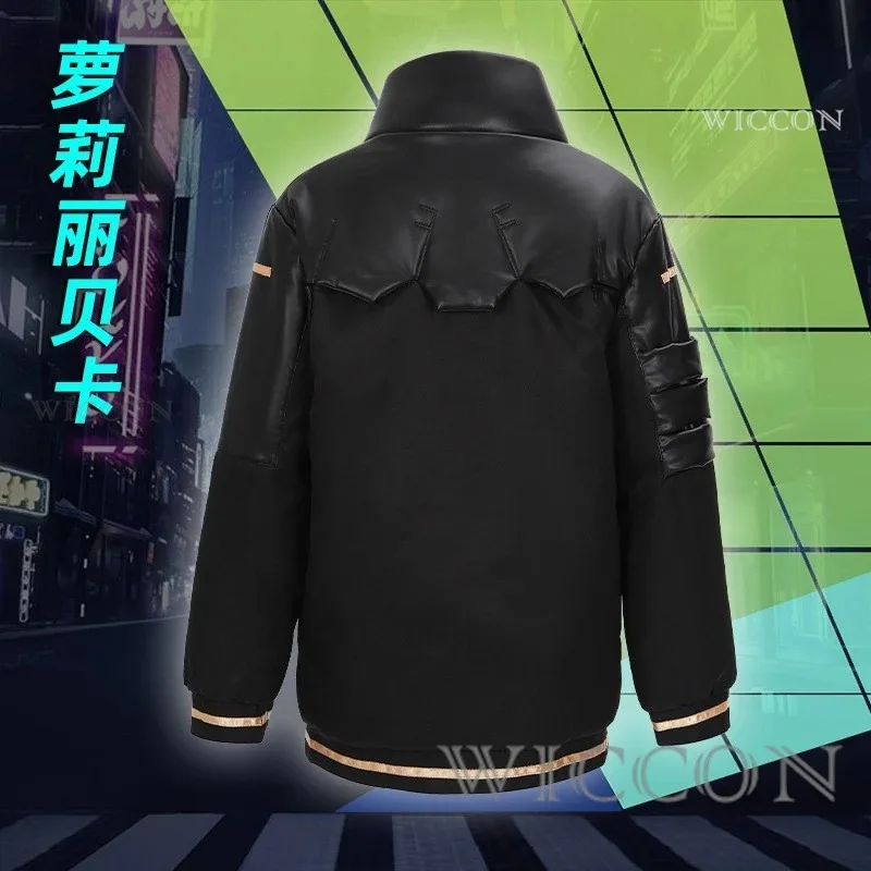 Costume de Cosplay Anime Edgerunners Rebecca, veste, perruque, autocollants de tatouage, couvre-chef, Costumes d'halloween pour femmes