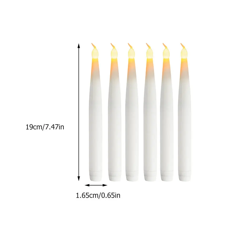 6 قطعة LED الإلكترونية C les الدافئة الأبيض القطب الطويل عيد الميلاد ديكور لوازم الحفلات قاعدة مستقرة سطح المكتب مذكرة إضاءة عيد الميلاد #2