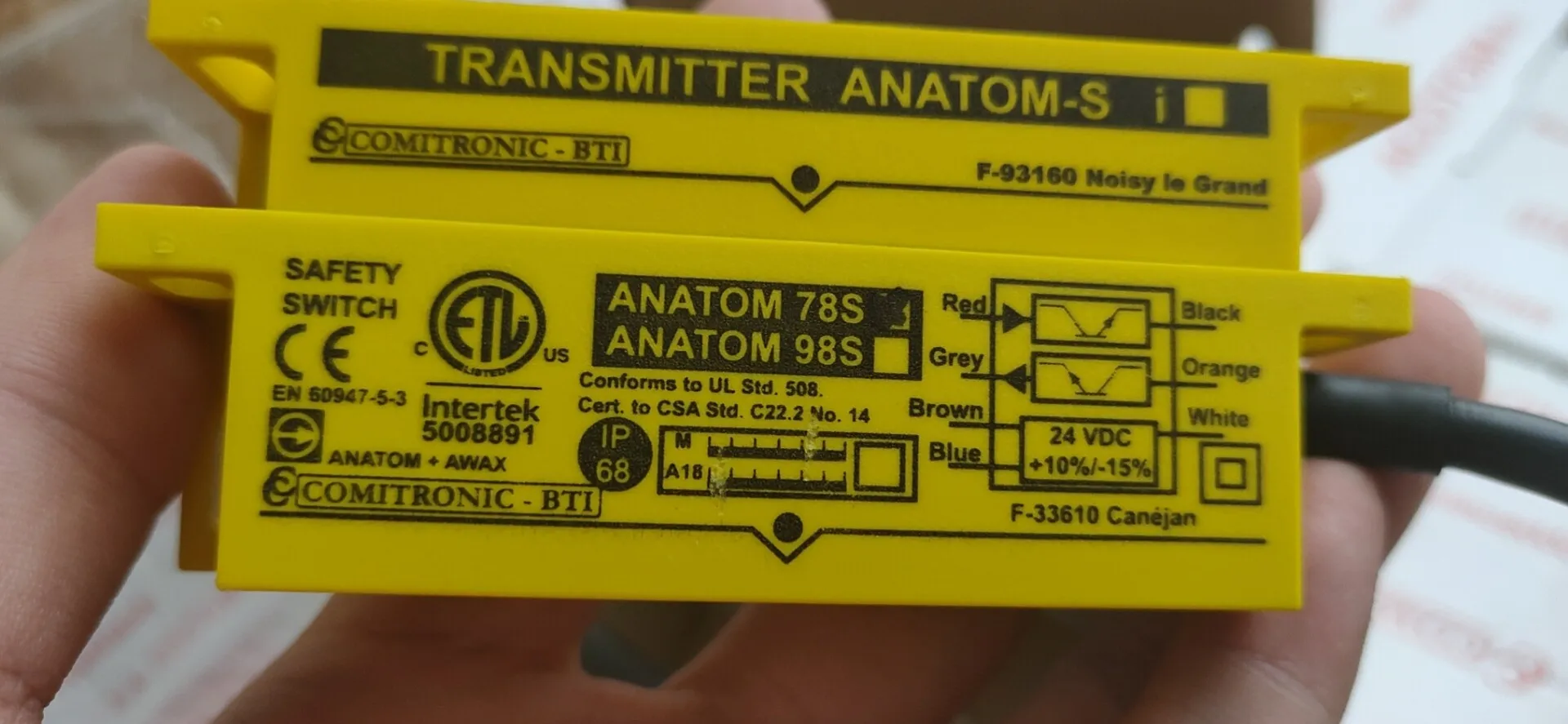 French BTI Safety Switch ANATOM78S 3M MKT MKT130 OX 12M Original