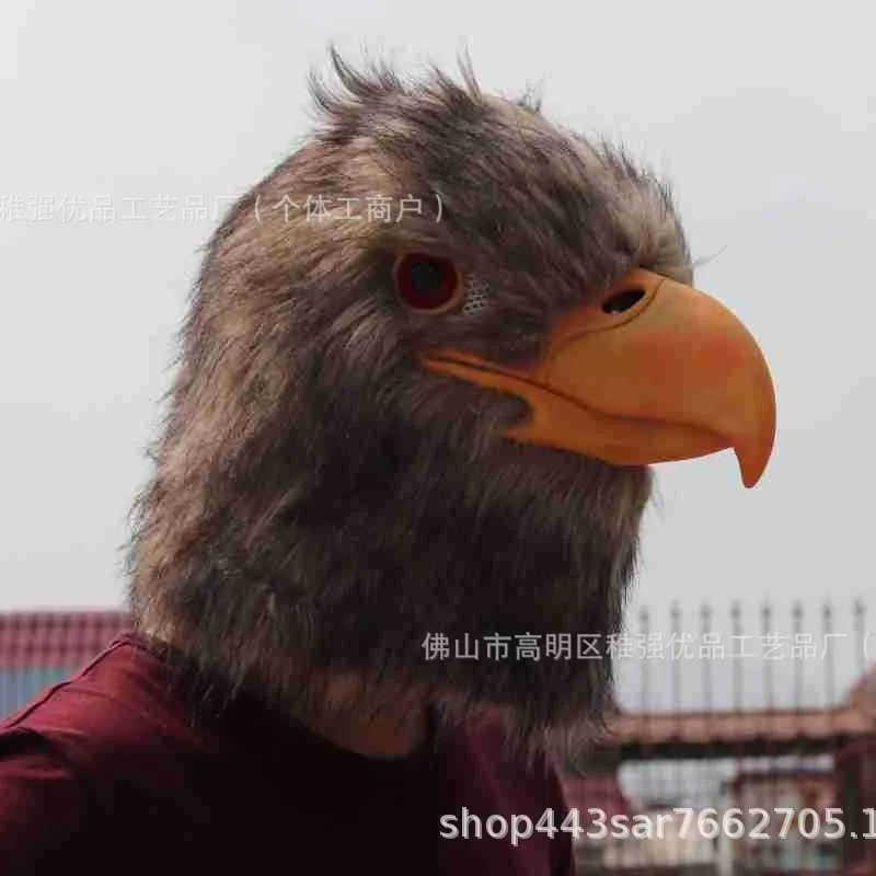 De Eagle Masker Dierenkop Cover Latex Eagle Claw Halloween Vakantie Prestaties Carnaval Party Props Cosplay Accessoires