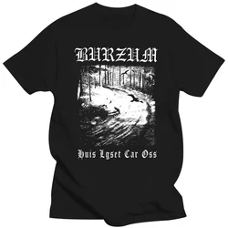 heavyweight style  streetwear fashion vintage Casual Plus Size T-Shirts Hip Hop Style Tops Tee S-2Xl Burzum Hvis Lyset Tar Oss