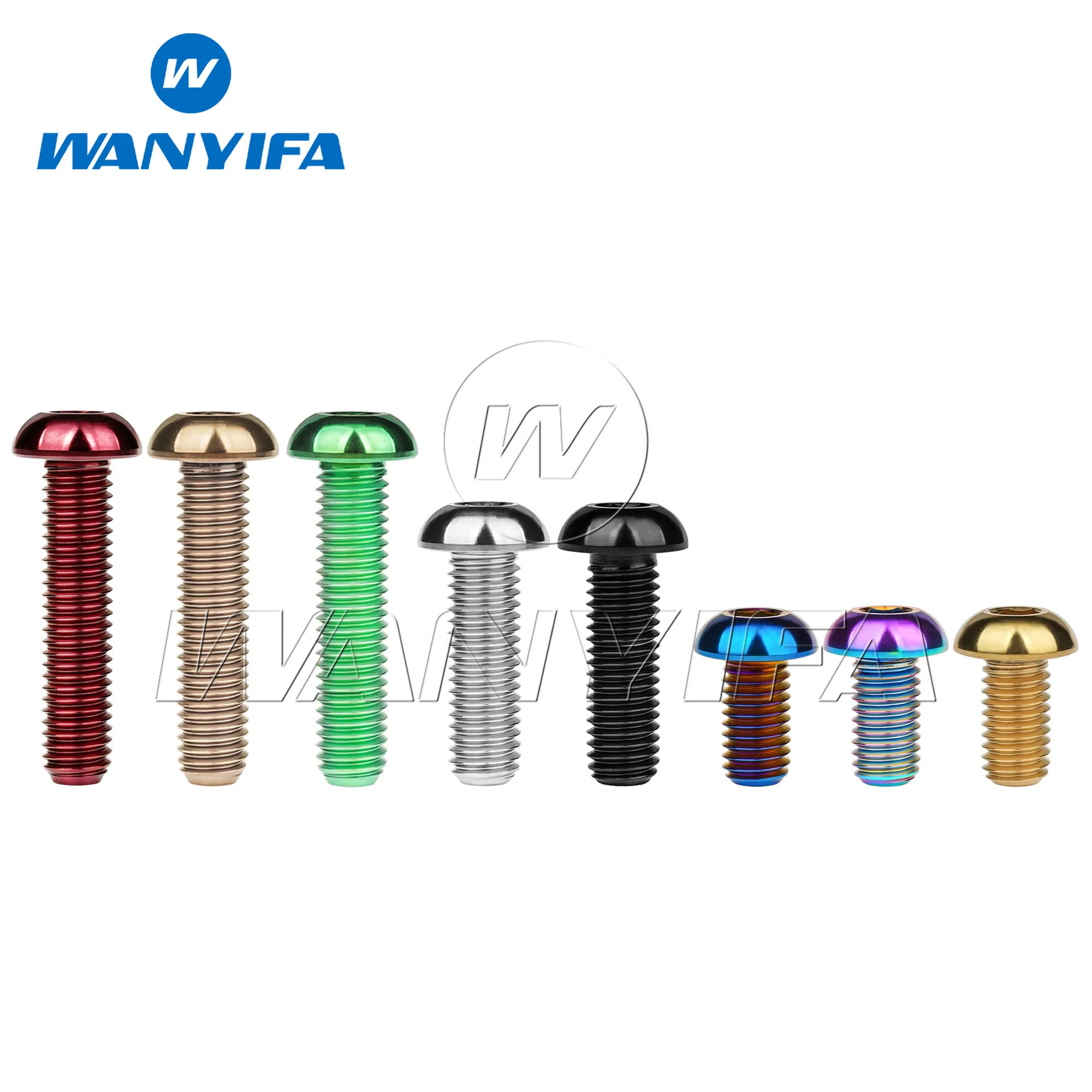Wanyifa Titanium Bolt M8x15 20 25 30 35mm Allen Key Head Screws for Motorcycle Disc Brake