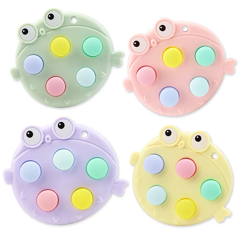 

Cute Puffer Fish Bubble Press Toys Kids Interactive Finger Press Bubble Toys Kids Stress Relief Toys Pinch Music Fidget Toys